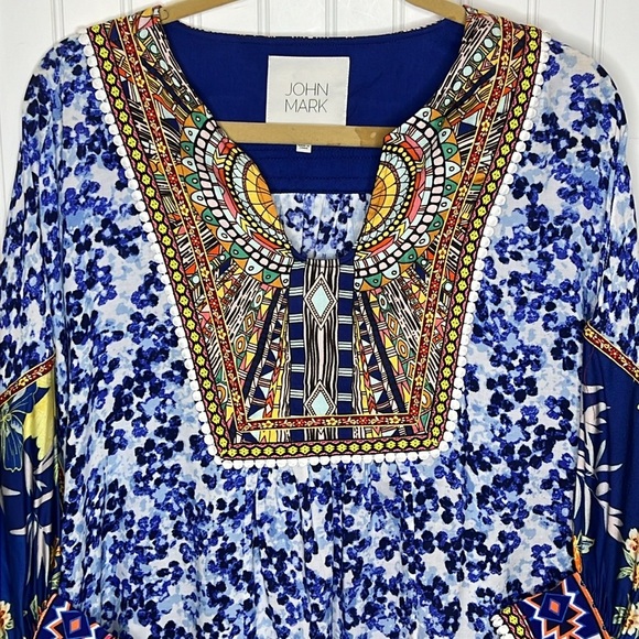 - John Mark Oversized Boho Tunic Size Large - Picture 2 of 12